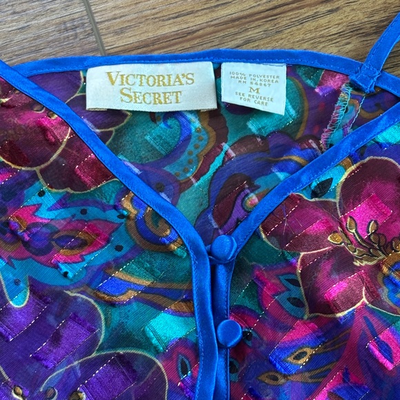 Vintage Victoria’s Secret Floral Teddy / Romper - Picture 2 of 6